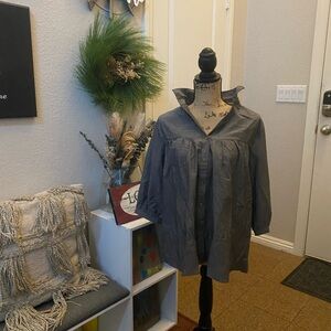 NY Collection Gray blouse top